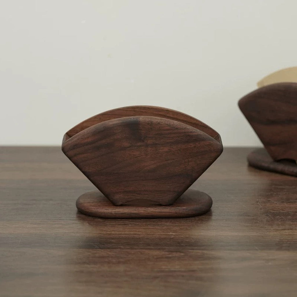 Barista Walnut V60 Coffee Filter Paper Holder product view 3