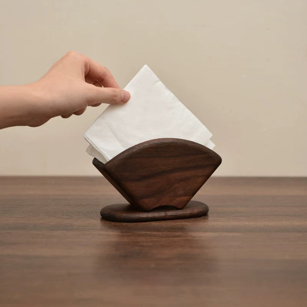 Barista Walnut V60 Coffee Filter Paper Holder product view 2