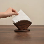 Barista Walnut V60 Coffee Filter Paper Holder product view 2