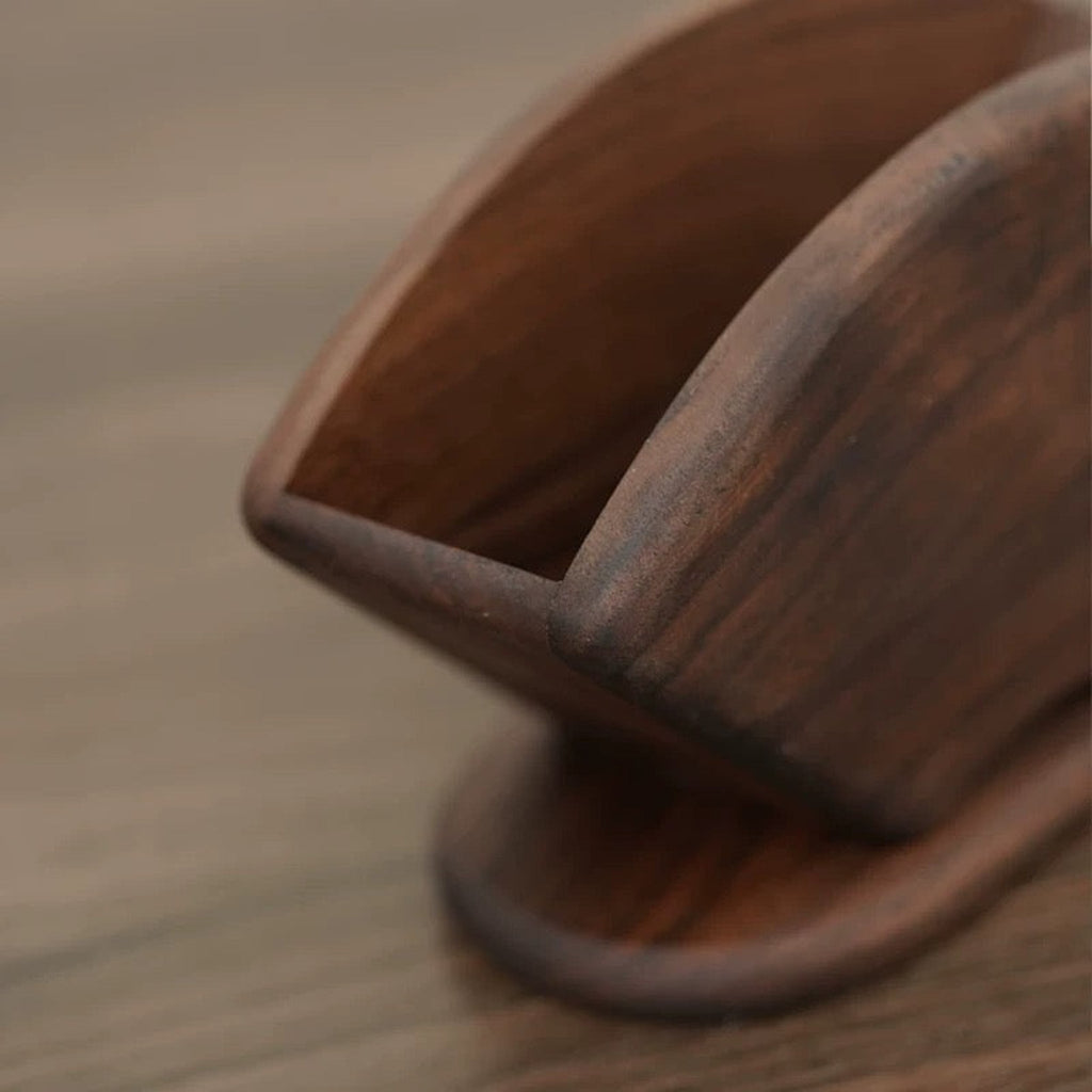Barista Walnut V60 Coffee Filter Paper Holder product view 4