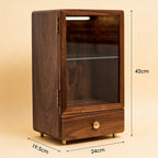 Glam Solid Walnut Makeup Storage Cabinet Organizer product view 8