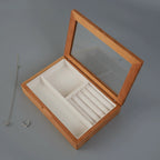 Empty open cherry Giselle jewelry box
