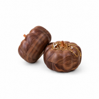 Pumpkin Walnut Jewelry Box on a pure white background
