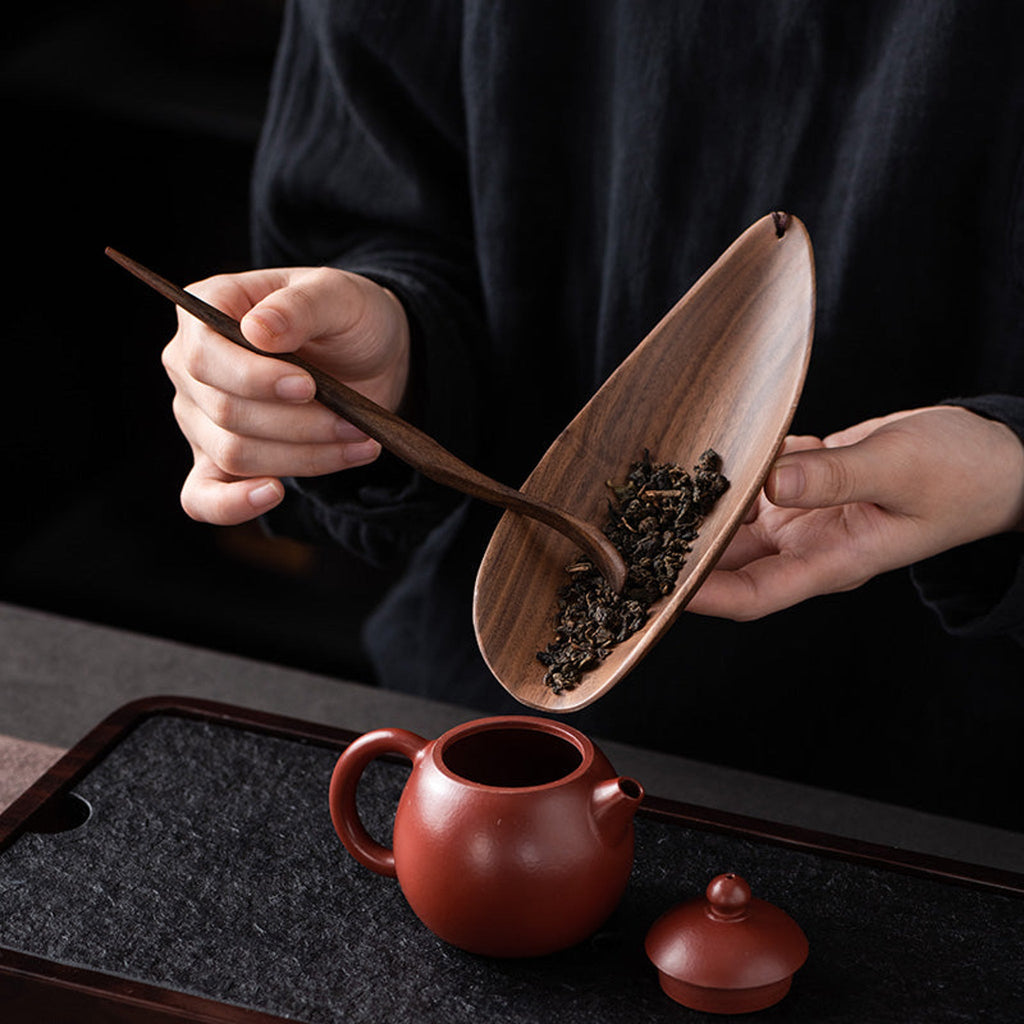 Walnut Wood Kongfu Tea Ceremony Four-Piece Set