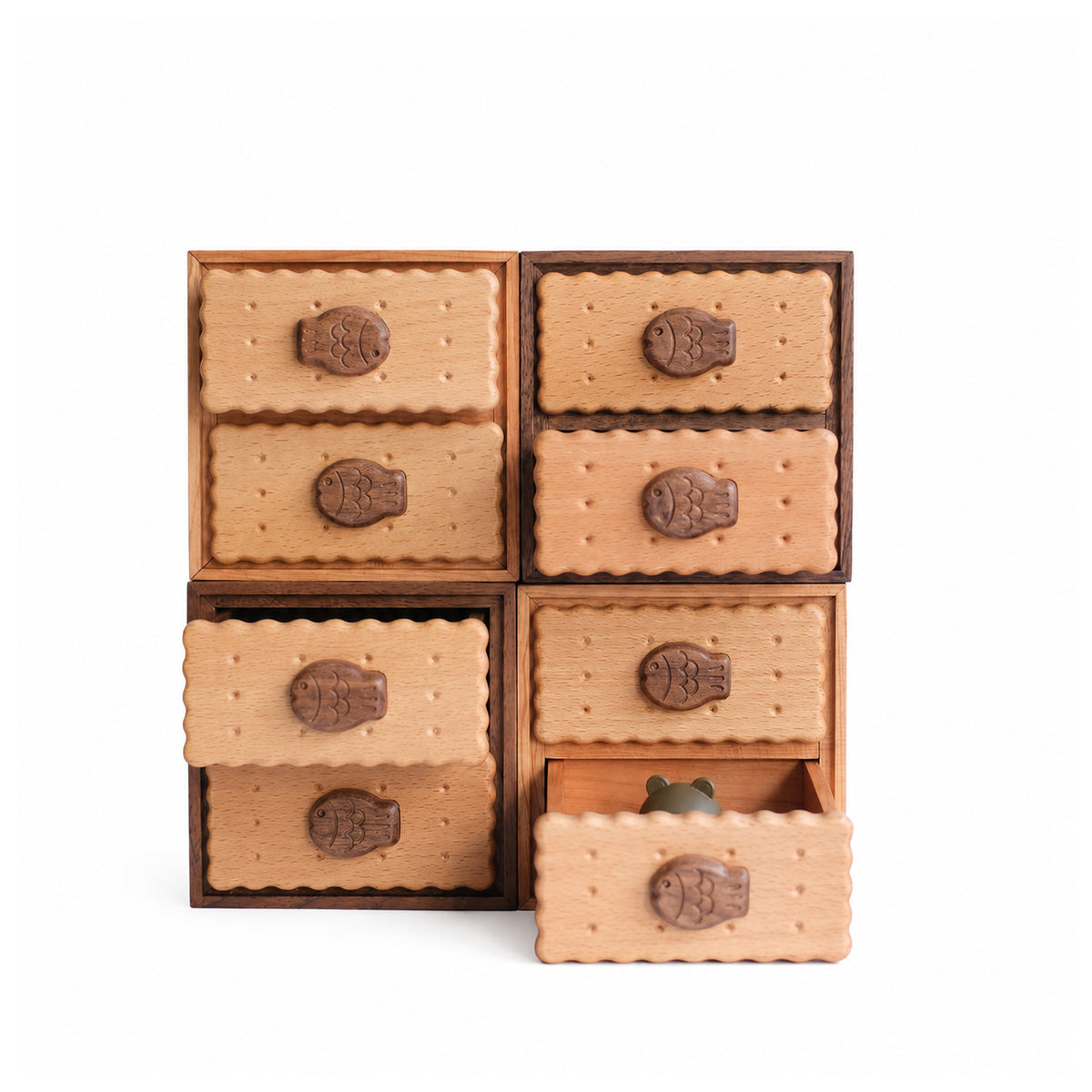 Elsie Solid Wood Stackable Jewelry Box