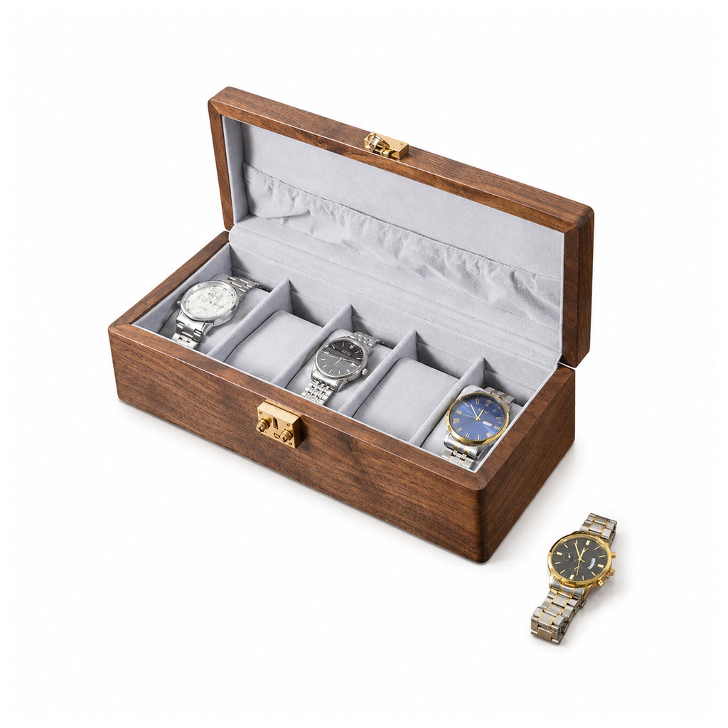 Wesley Solid Walnut Watch Box