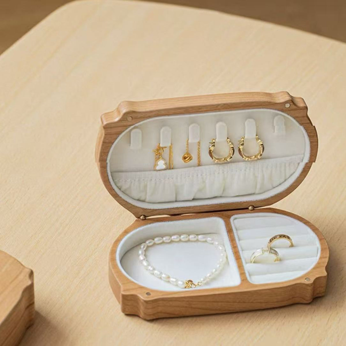 Rebecca Solid Wood Jewelry Box