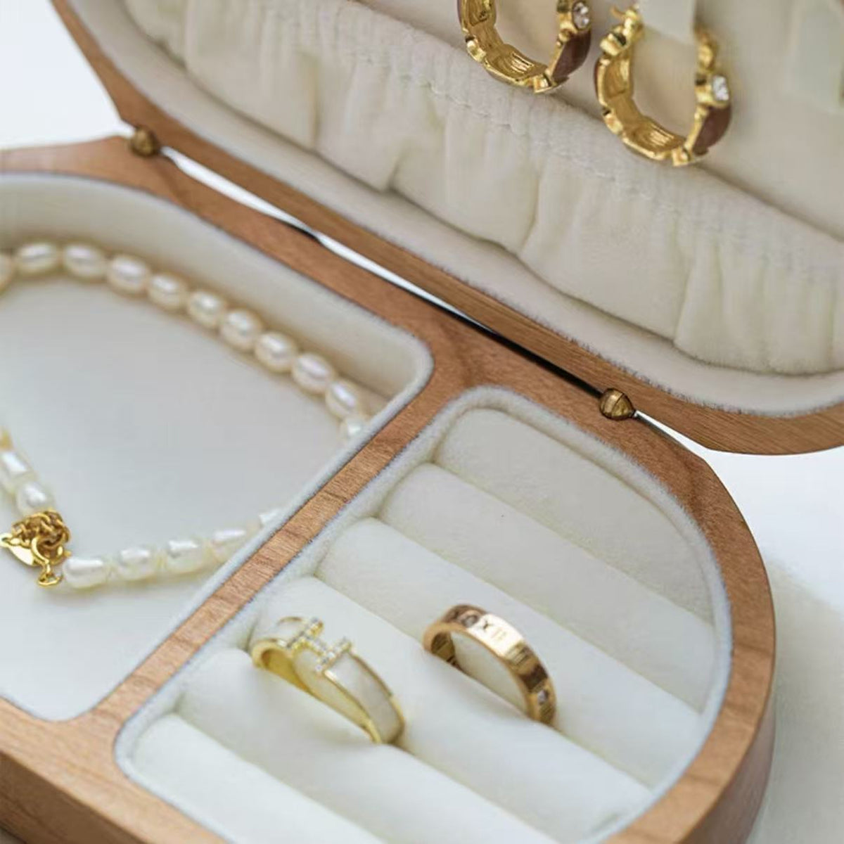 Rebecca Solid Wood Jewelry Box