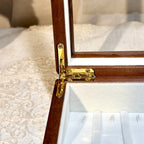 Ruth Solid Wood Necklace Jewelry Box With Glass Lid