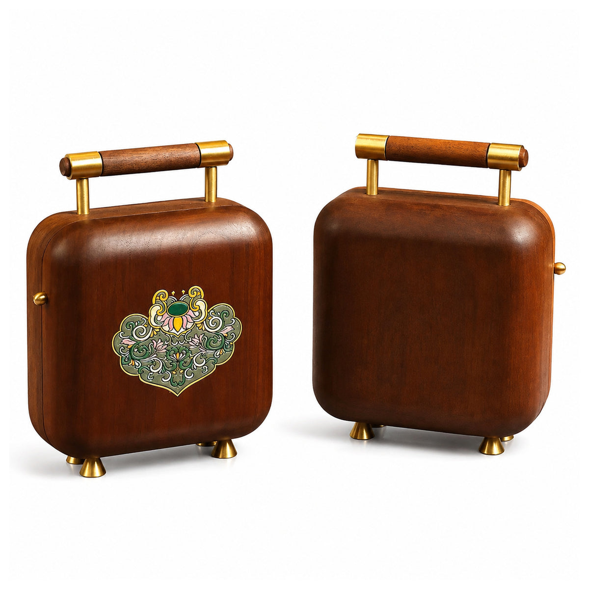 Rosalie Wooden Jewelry Box with Handle