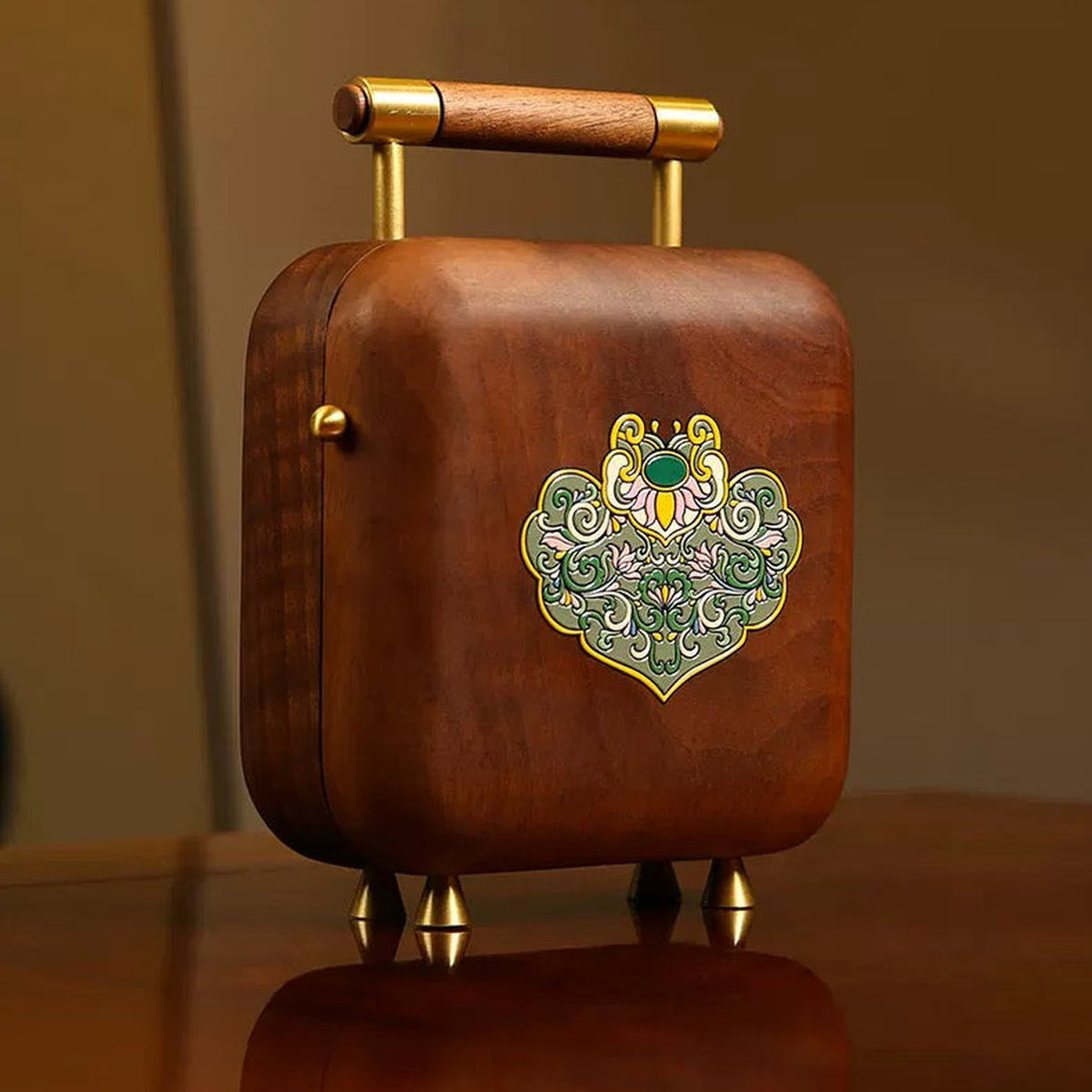 Rosalie Wooden Jewelry Box with Handle