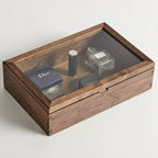 Naomi Solid Wood Jewelry Box with Glass Lid