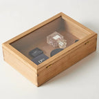 Naomi Solid Wood Jewelry Box with Glass Lid