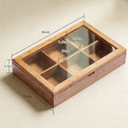 Naomi Solid Wood Jewelry Box with Glass Lid