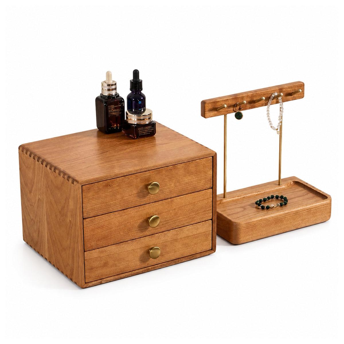 Lila 3-Drawer Wooden Tabletop Organizer