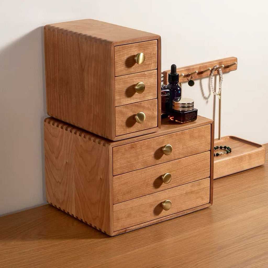 Lila 3-Drawer Wooden Tabletop Organizer