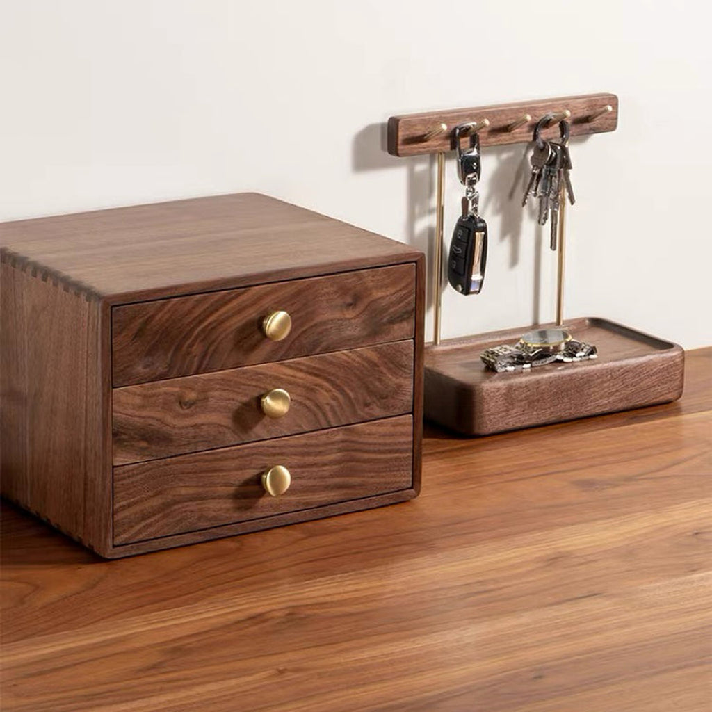 Lila 3-Drawer Wooden Tabletop Organizer