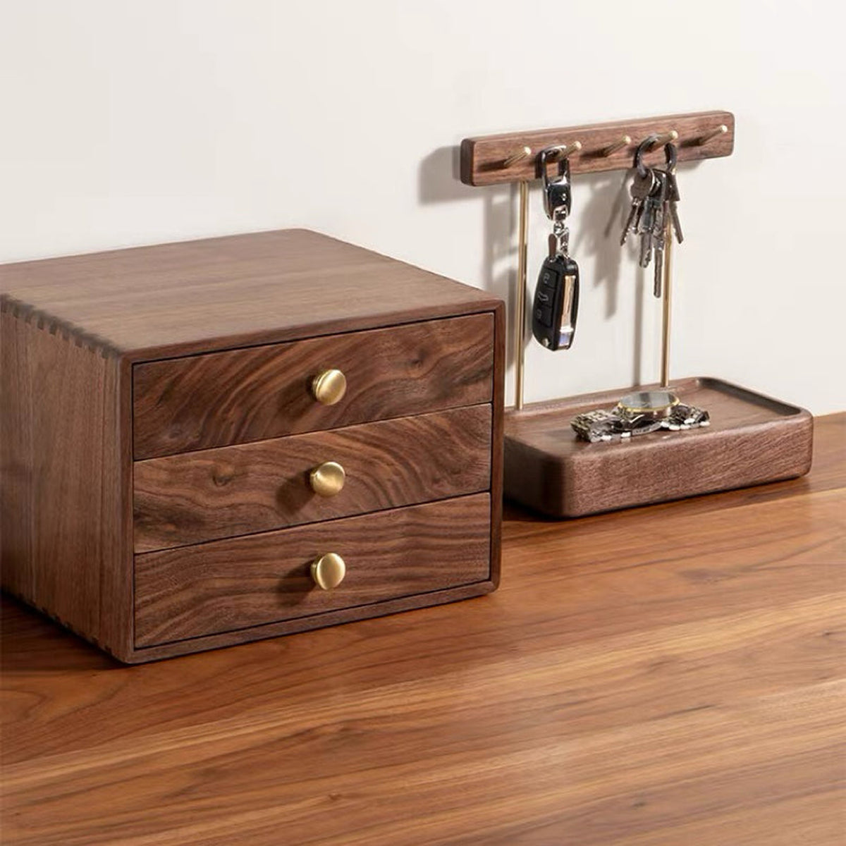 Lila 3-Drawer Wooden Tabletop Organizer