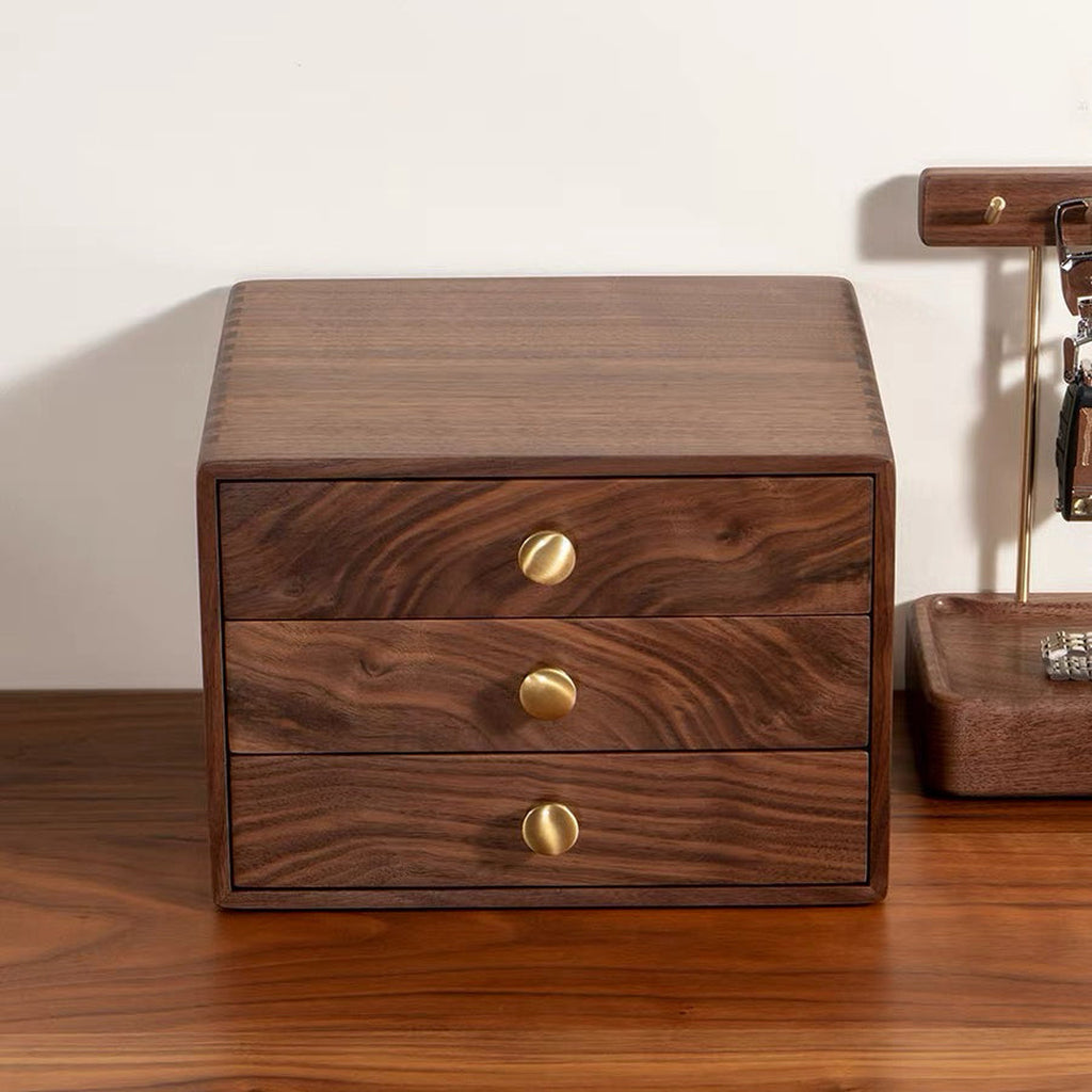 Lila 3-Drawer Wooden Tabletop Organizer