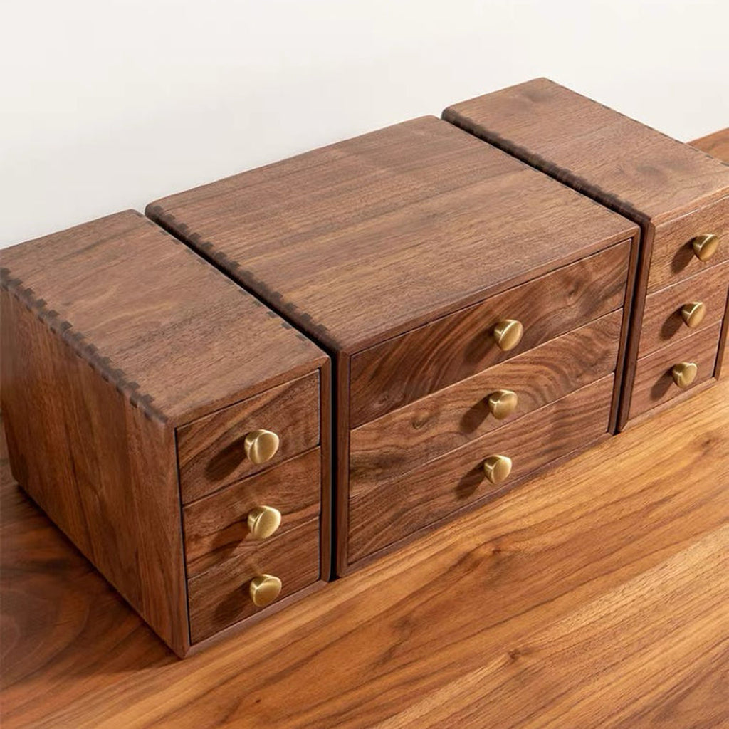 Lila 3-Drawer Wooden Tabletop Organizer