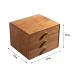 Lila 3-Drawer Wooden Tabletop Organizer