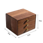 Lila 3-Drawer Wooden Tabletop Organizer