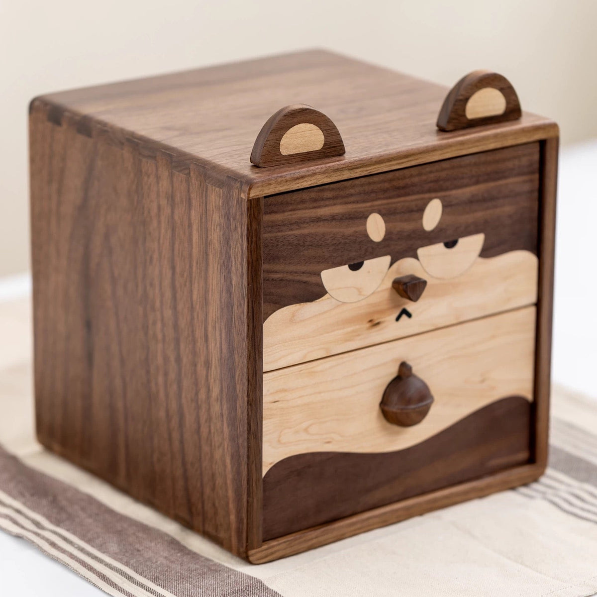 Eleanor Solid Wood Two-Drawer Storage Box