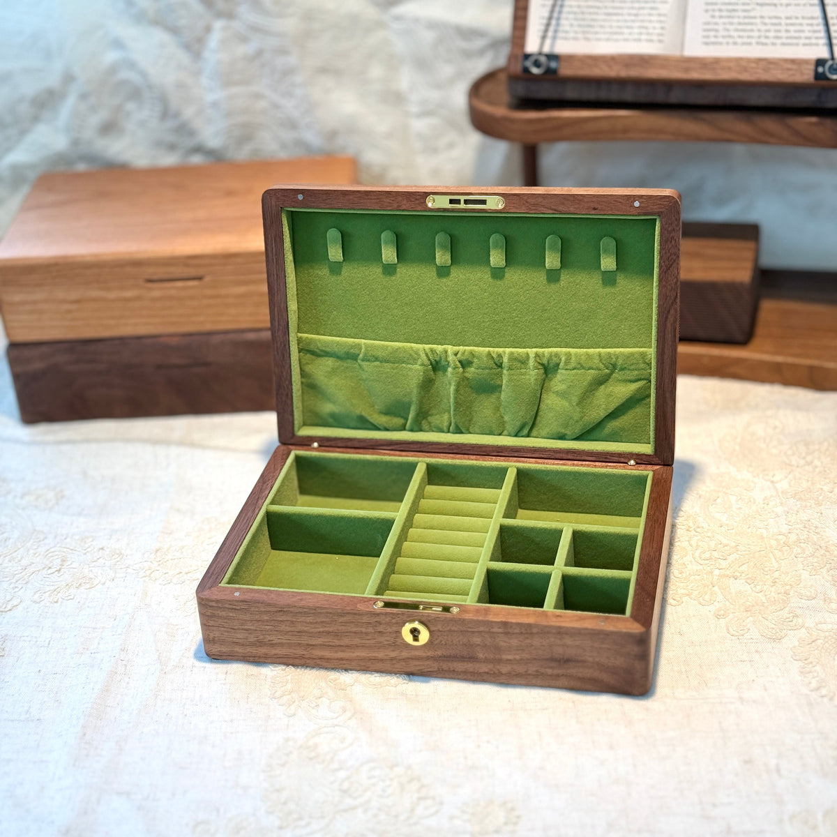 Ella Walnut Jewelry Box