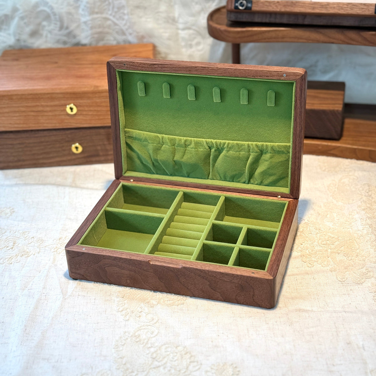 Ella Walnut Jewelry Box