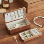 Helly Double-Layer Walnut Jewelry Box