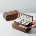 Helly Double-Layer Walnut Jewelry Box