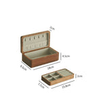 Helly Double-Layer Walnut Jewelry Box