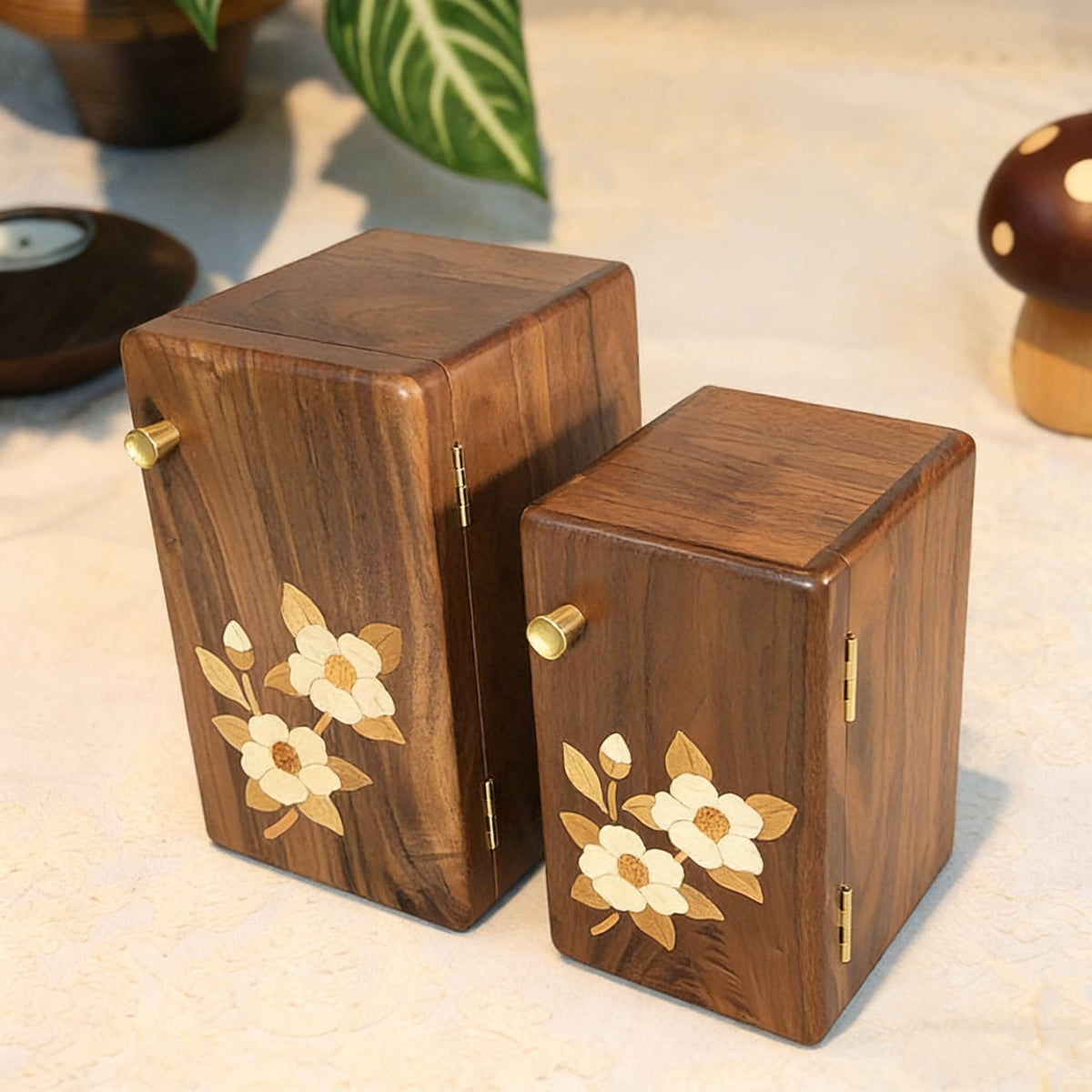 Grace Solid Walnut Multi-Drawer Jewelry Box