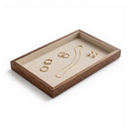 Solid Walnut Stackable Jewelry Tray – 5 Velvet Insert Layouts