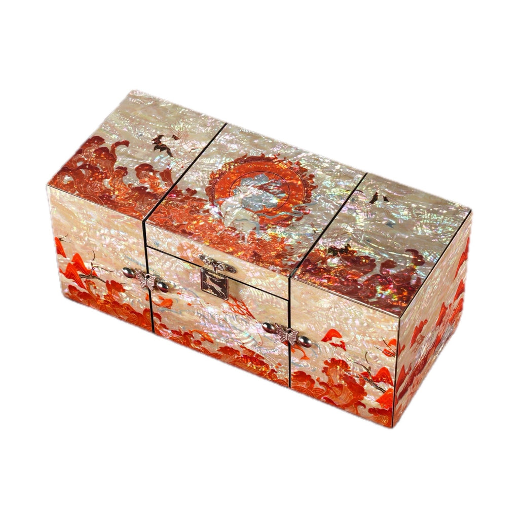 GZJSLOVE Nine-Colored Deer mother-of-pearl inlay bracelet jewelry box view 2
