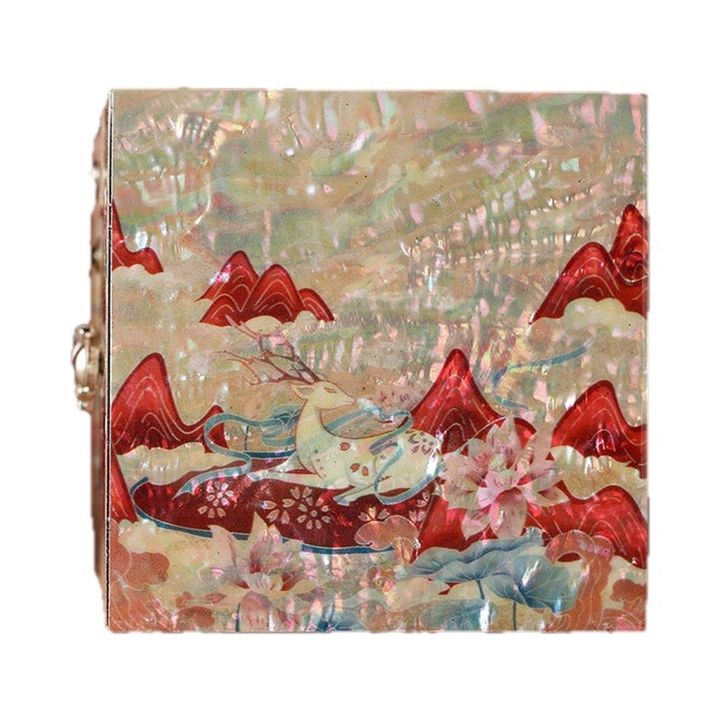 GZJSLOVE Nine-Colored Deer mother-of-pearl inlay bracelet jewelry box view 4
