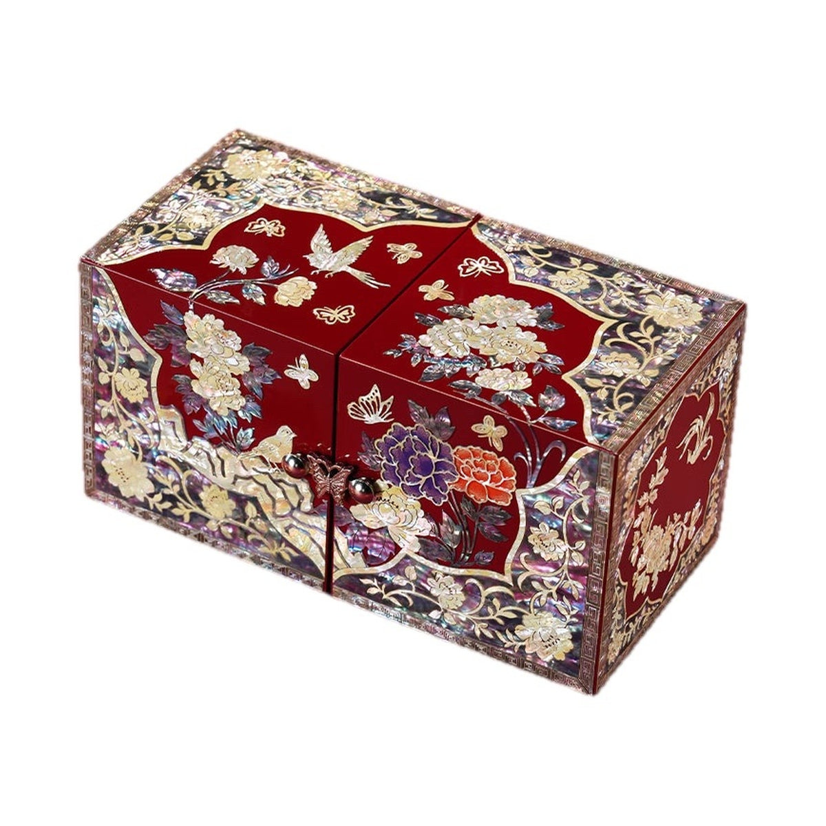 GZJSLOVE Nightingale mother-of-pearl inlay jewelry box view 2