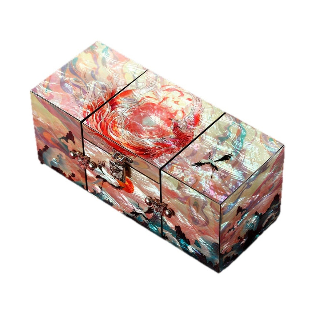 GZJSLOVE Phoenix mother-of-pearl inlay jewelry box view 1