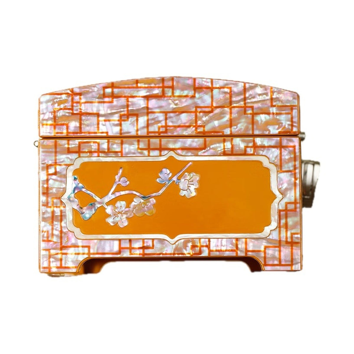 GZJSLOVE Bamboo and Plum Blossom mother-of-pearl inlay jewelry box view 2
