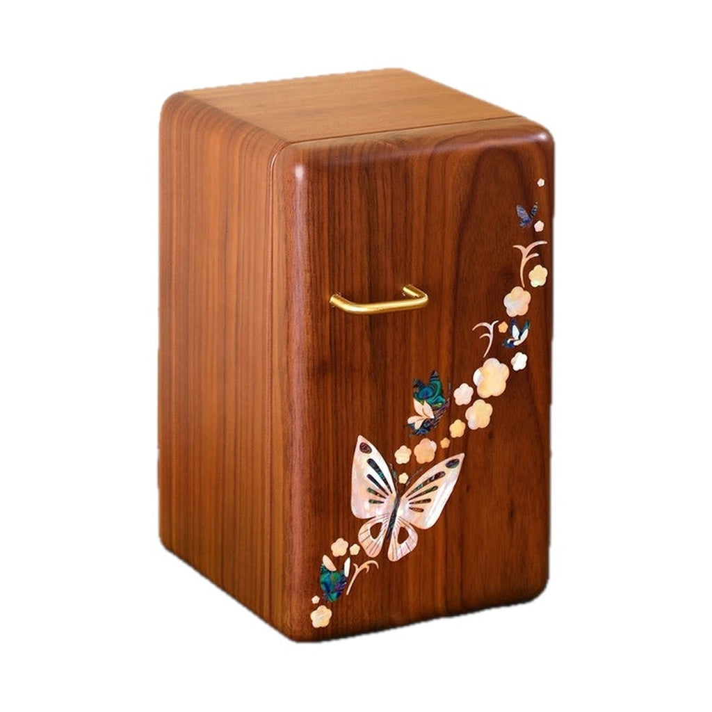 GZJSLOVE Butterfly mother-of-pearl inlay multi-tier jewelry cabinet view 1