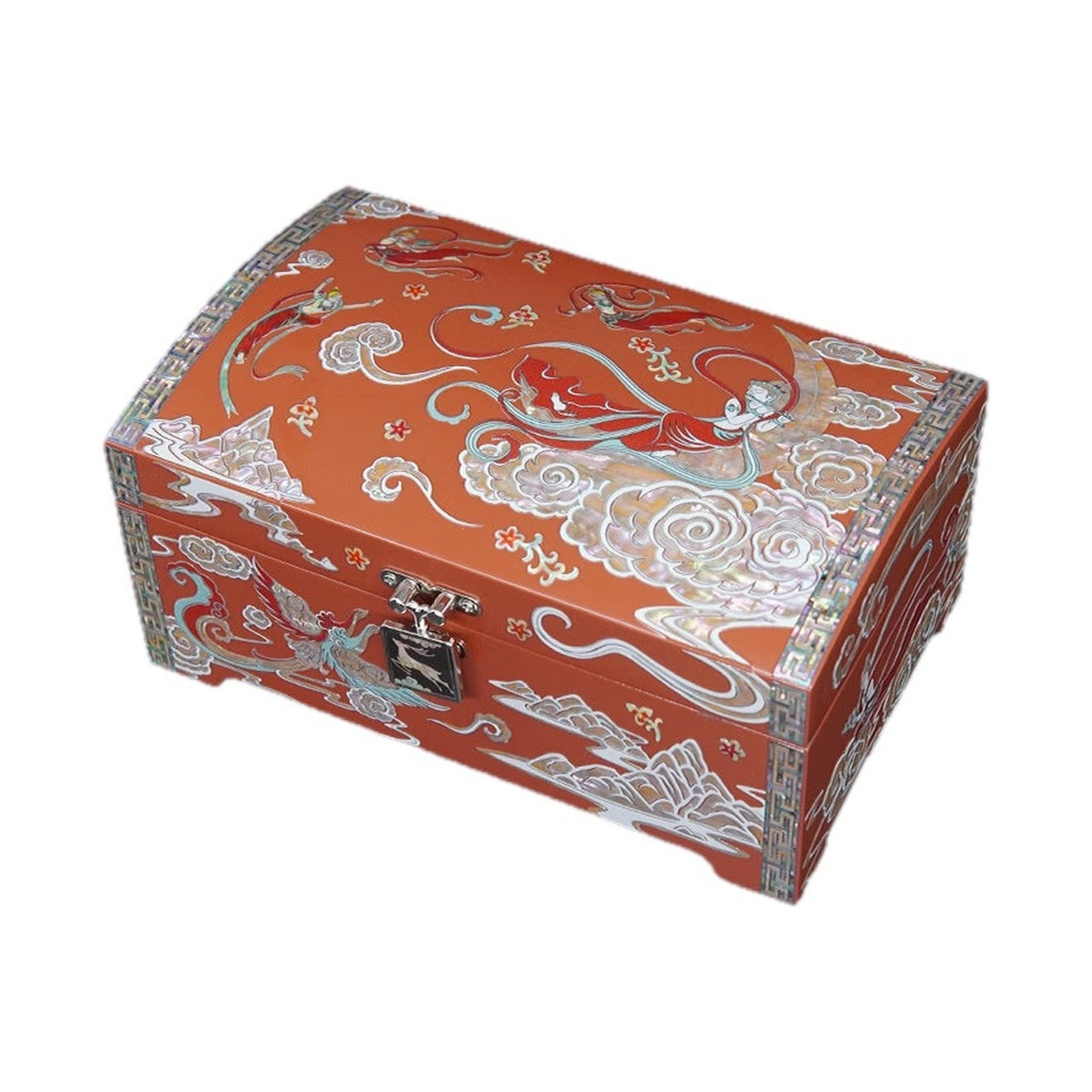 GZJSLOVE Dunhuang Flying Apsara and Dunhuang mother-of-pearl inlay jewelry box view 1