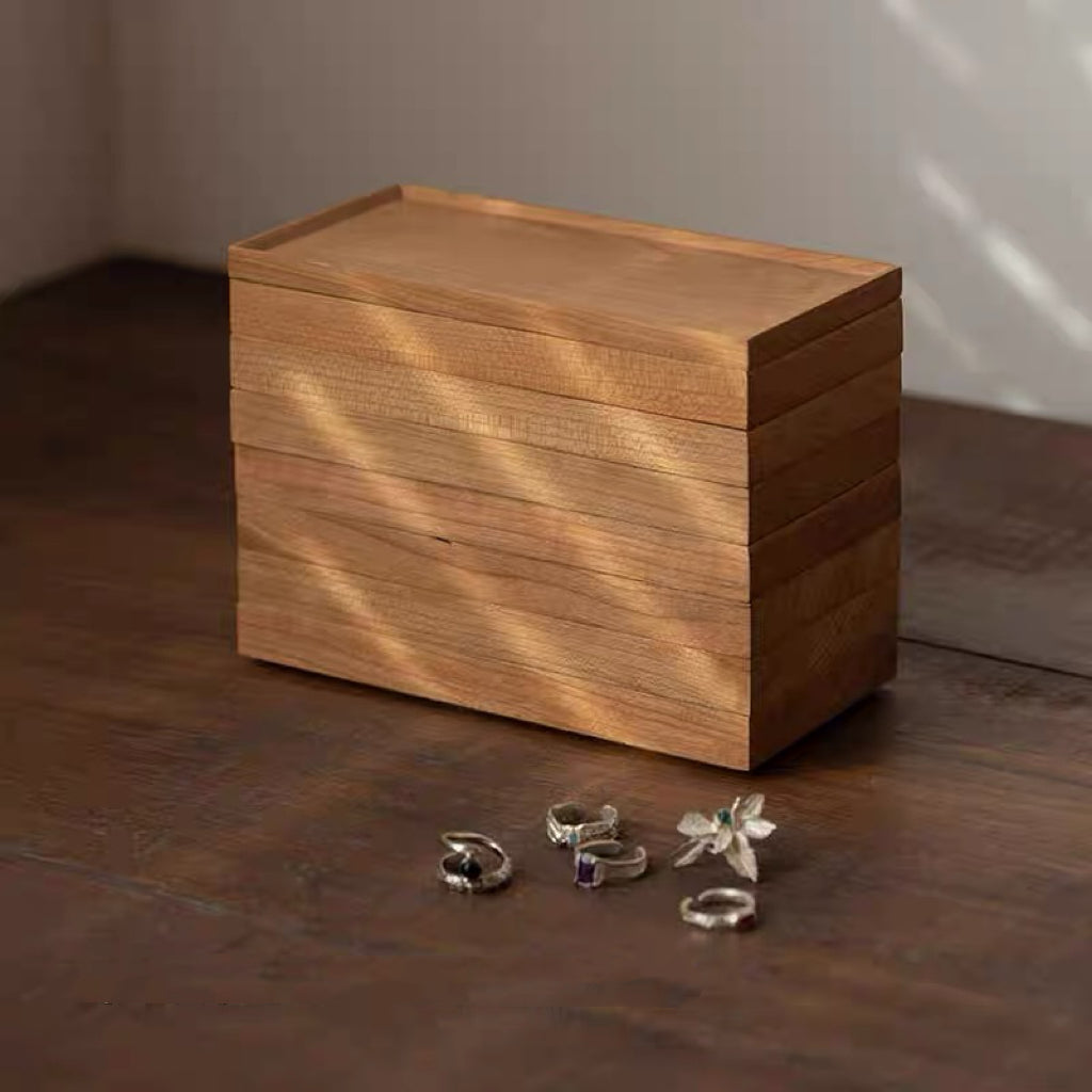GZJSLOVE Alina Modular Solid Wood Jewelry Organizer Set