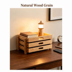 Wood grain and desktop organizer display