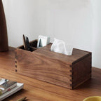Marlow Walnut Tissue Box & Remote Control Organizer product view 3