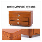 Jewelry box rounded corners and wood grain details