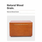 Jewelry box rear view and natural wood grain