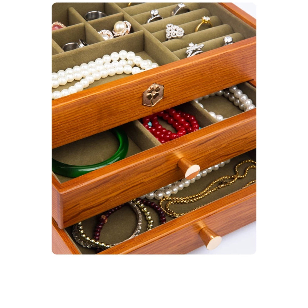 Jewelry compartments and drawers with styling accessories