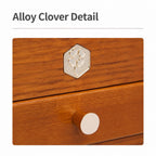 Decorative alloy clover medallion detail